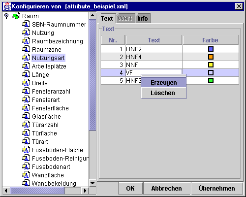 Wert für Attribut