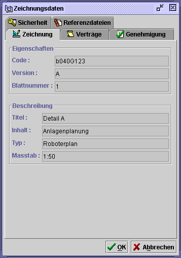 Zeichnungsdaten