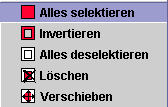 Menü selektierte Elemente