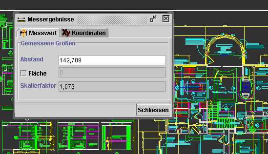 Gemessener Abstand
