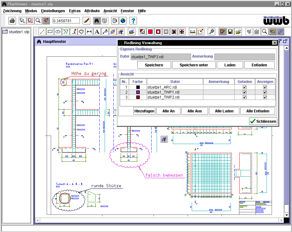 Redlining Verwaltung